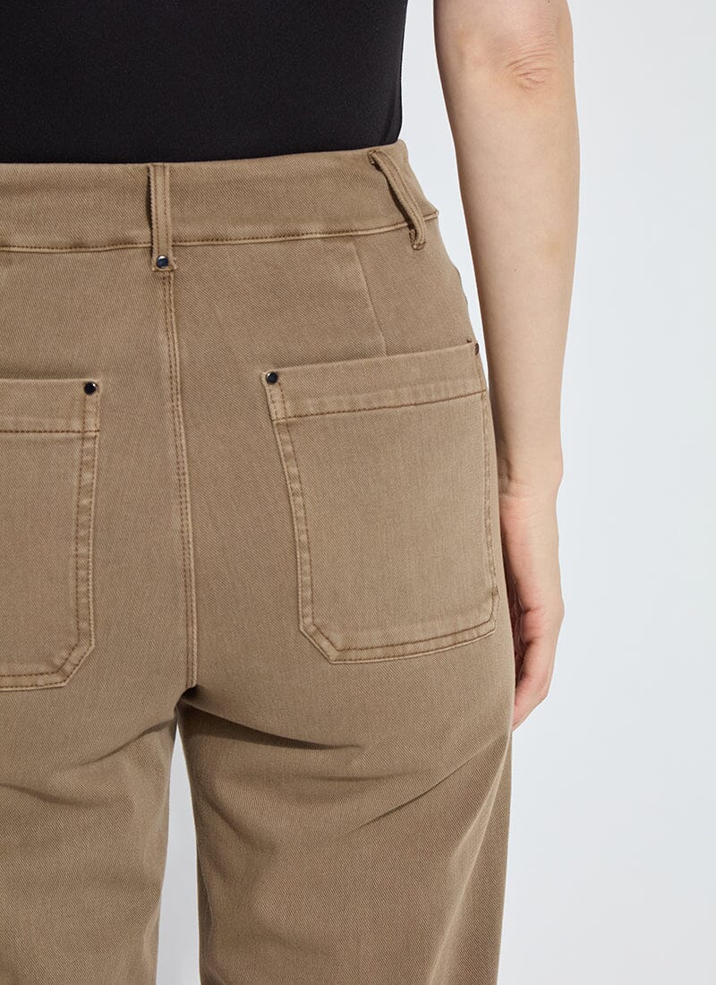 Erin Denim Wide Leg Smoked Olive