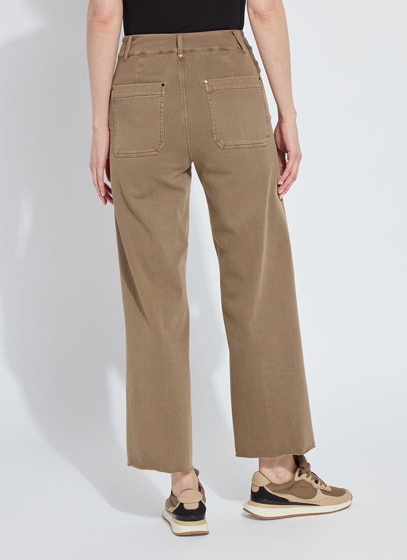 Erin Denim Wide Leg Smoked Olive