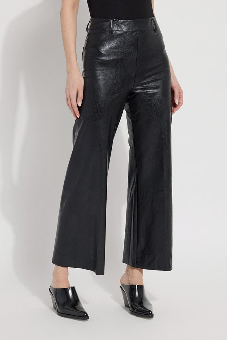 Hi Waist Vegan Leather Black