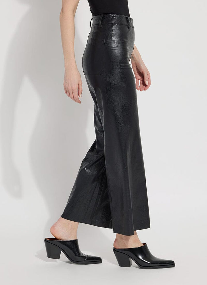 Hi Waist Vegan Leather Black