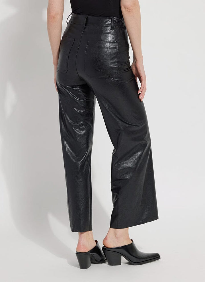 Hi Waist Vegan Leather Black
