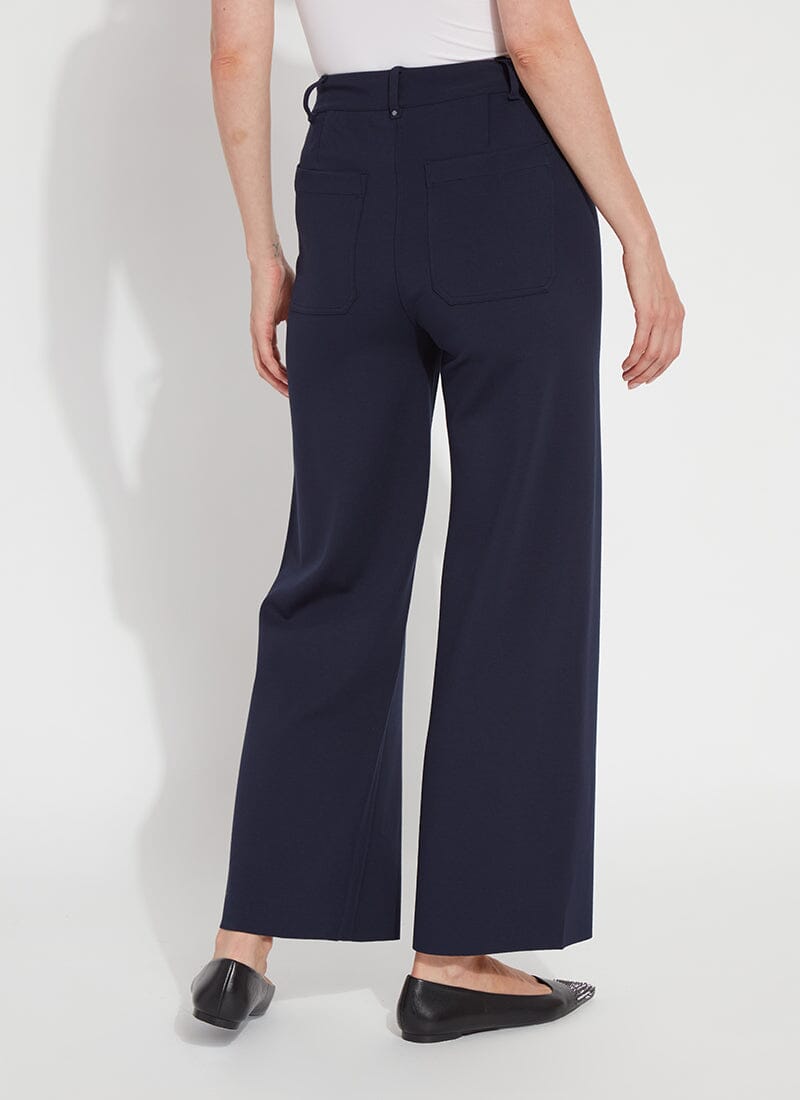 Erin Wide Leg Ponte Navy
