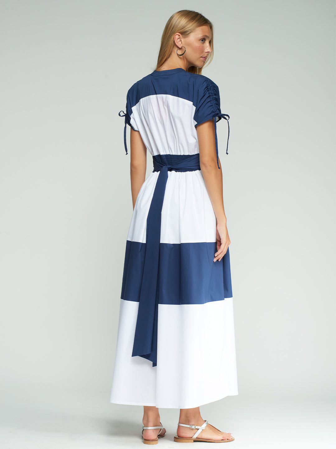 Short Sleeve Long Dress Azul