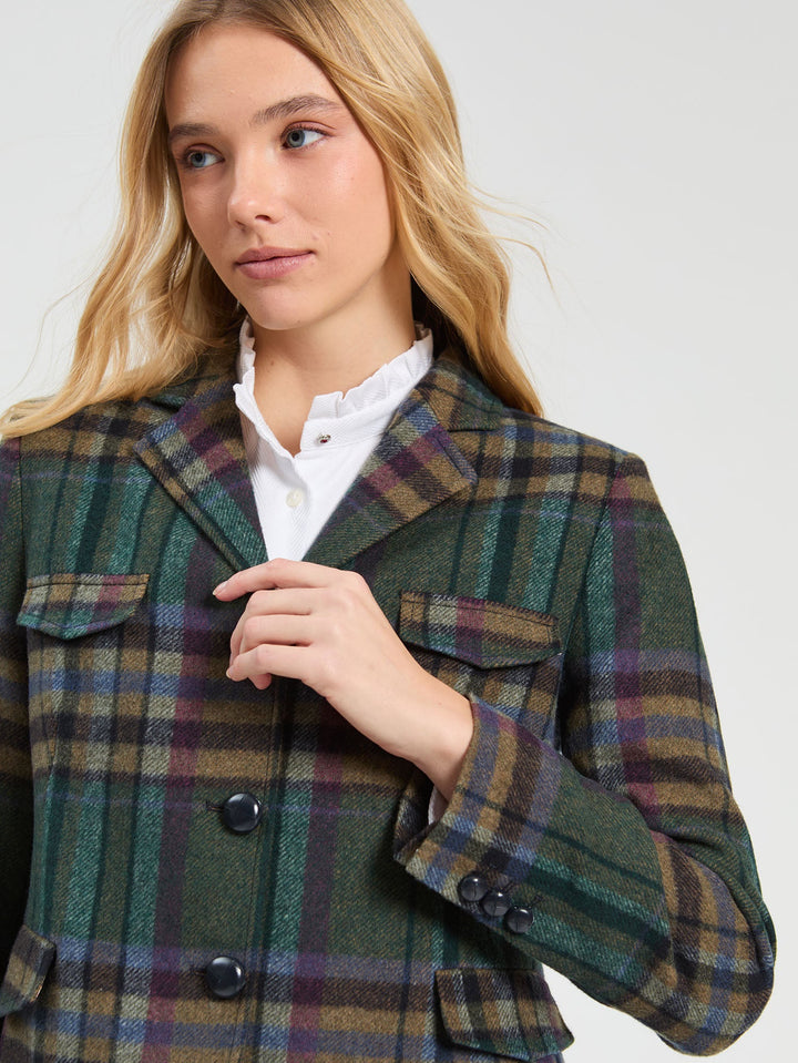 Maya Plaid Jacket Blue