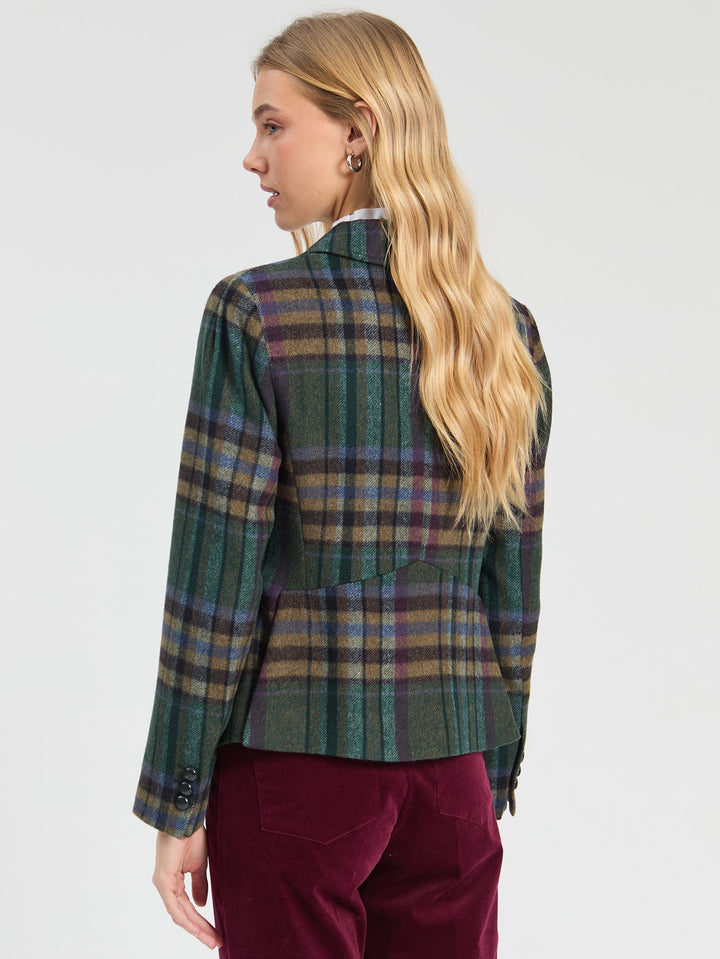 Maya Plaid Jacket Blue