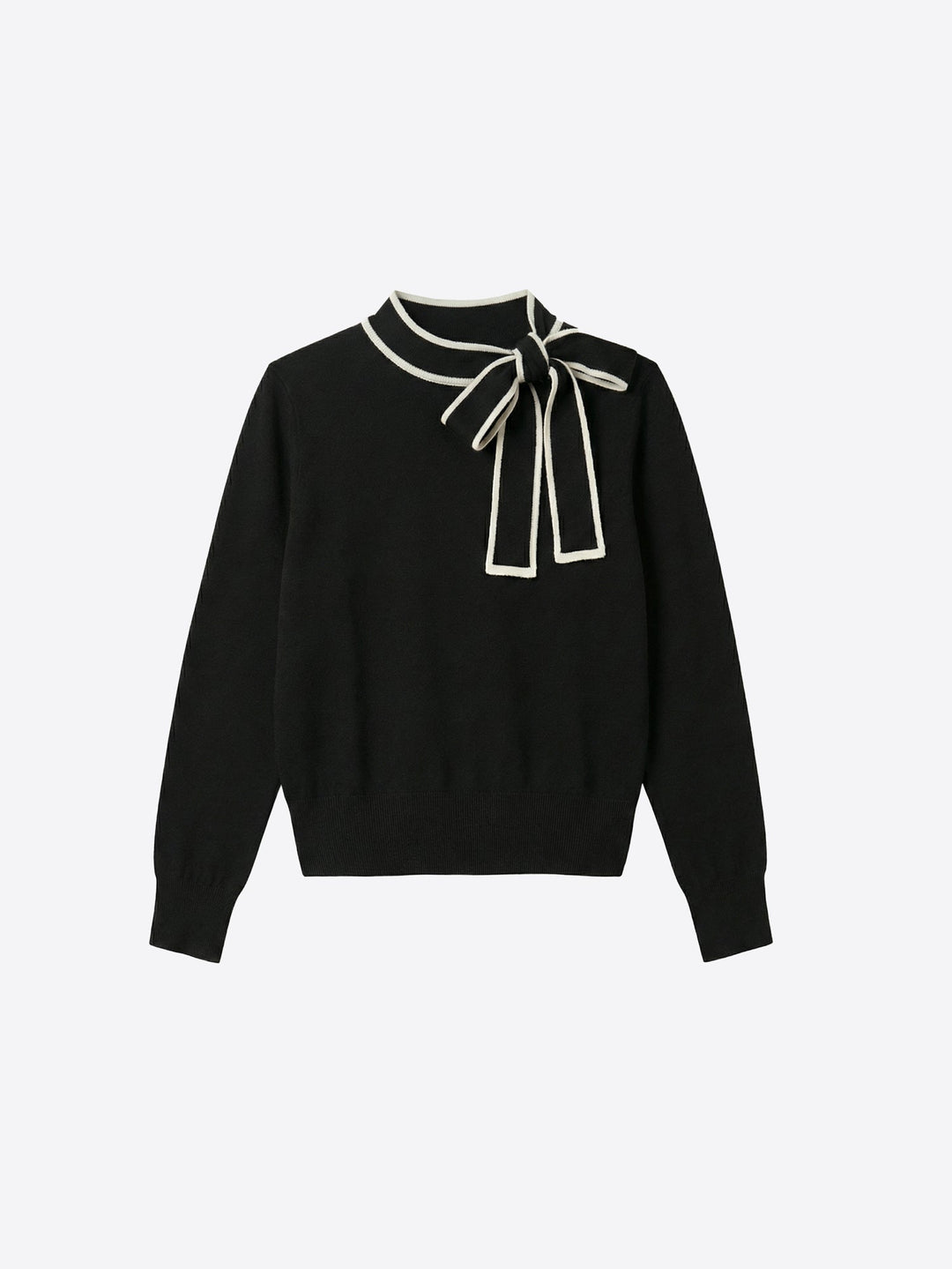 Lazo Tie Neck Sweater Black