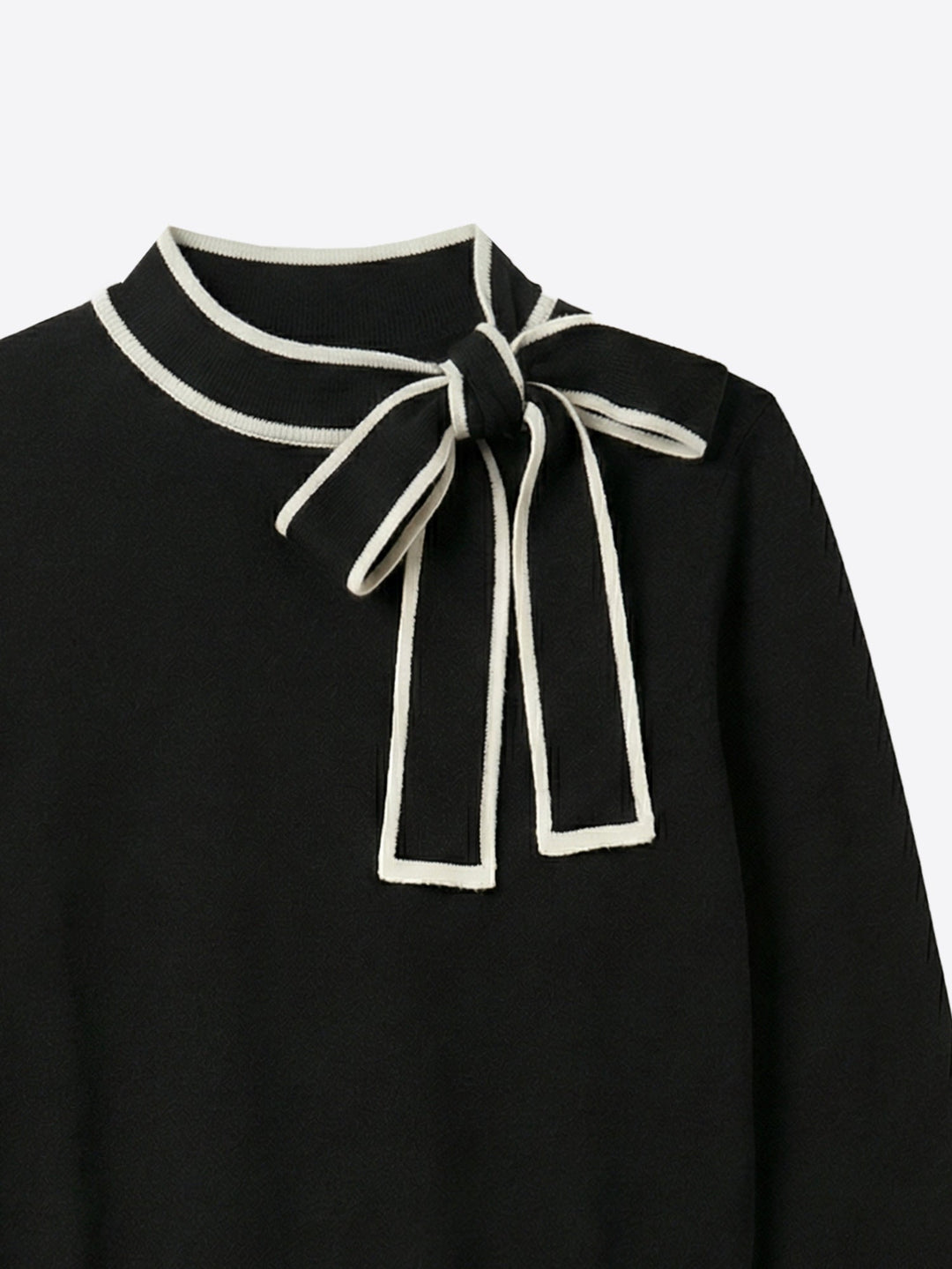 Lazo Tie Neck Sweater Black