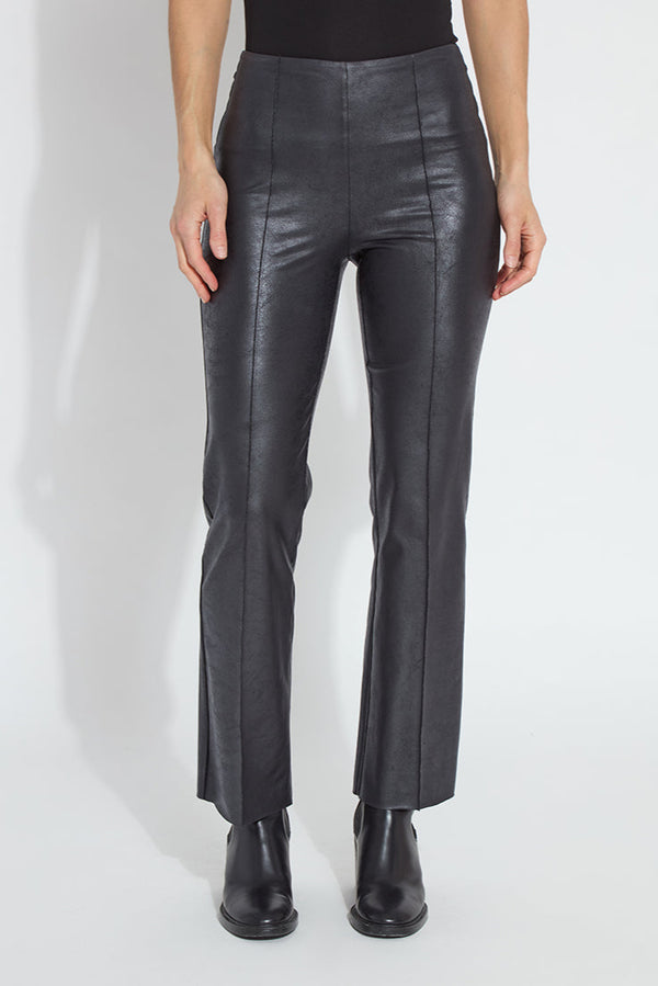 Elysse Foiled Leather Pant Black