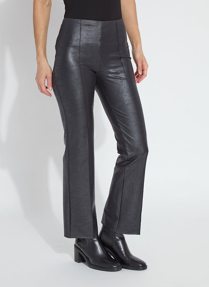 Elysse Foiled Leather Pant Black