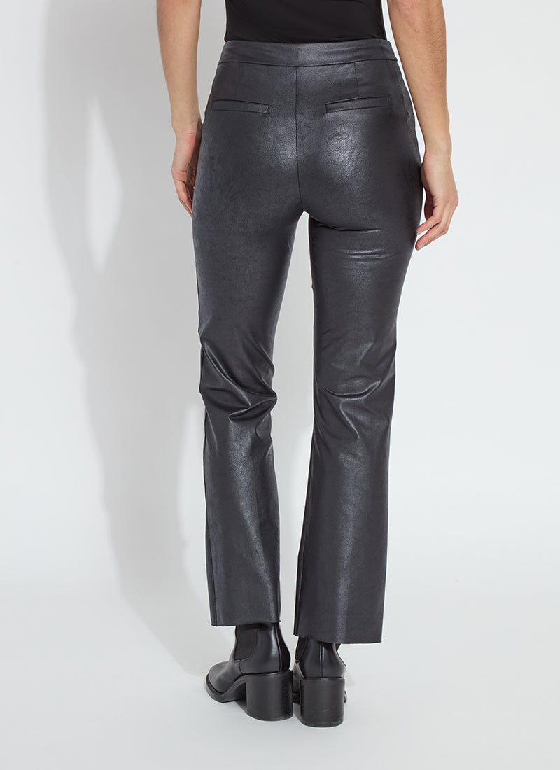Elysse Foiled Leather Pant Black