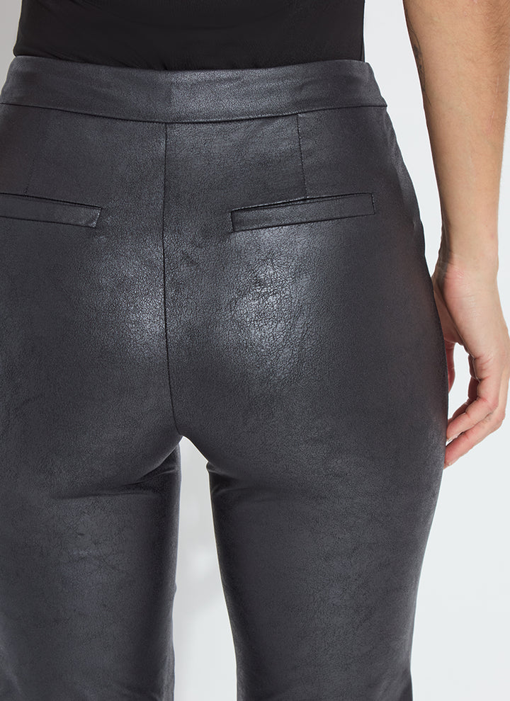 Elysse Foiled Leather Pant Black