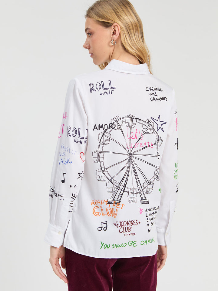 Ferris Wheel Shirt White