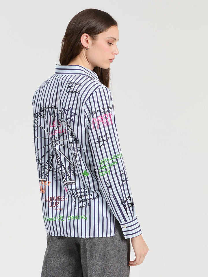 Ferris Wheel Shirt Blue