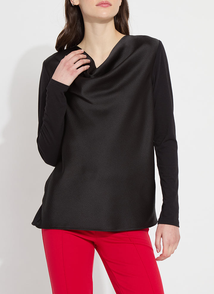 Ingrid Mixed Cowl Blouse