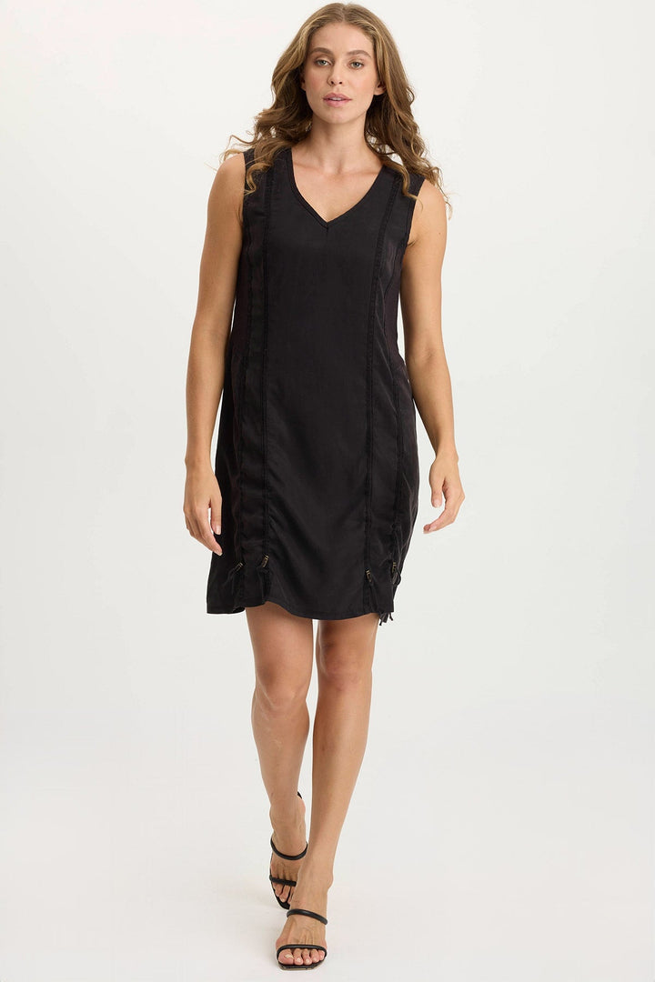 Karima Cinch Tank Dress Black