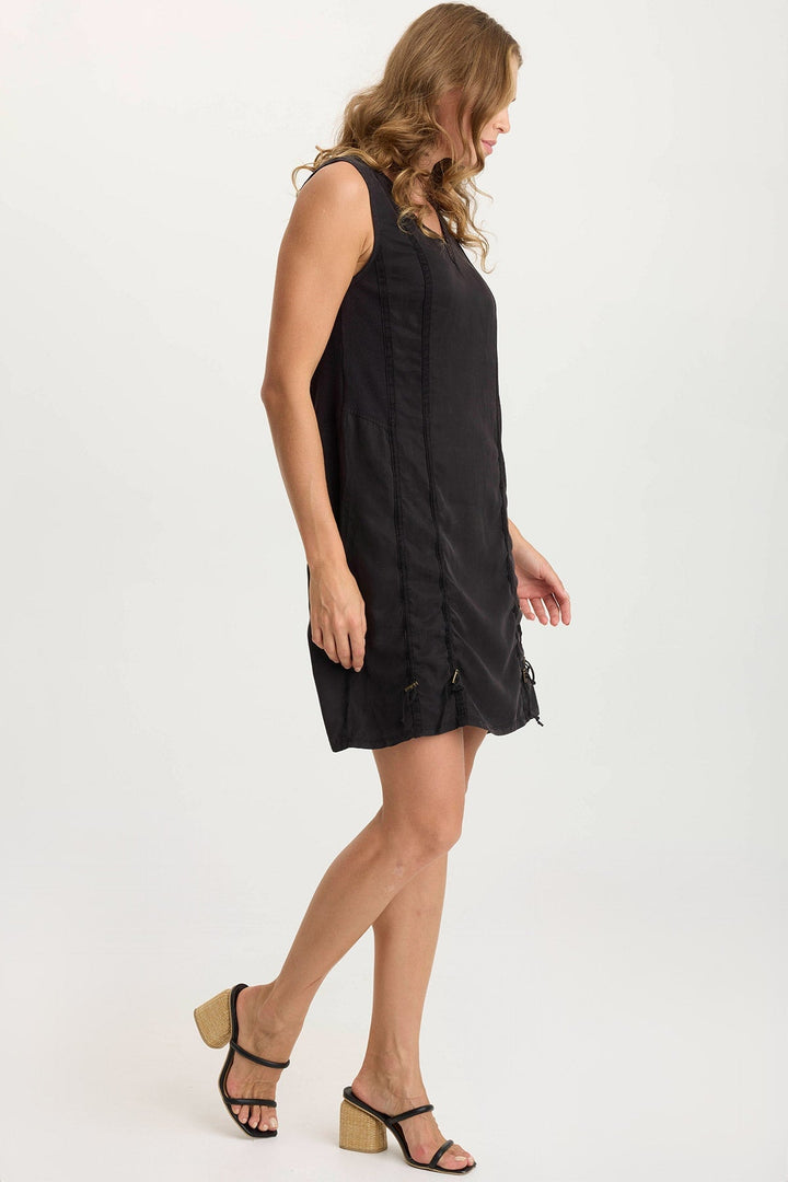 Karima Cinch Tank Dress Black