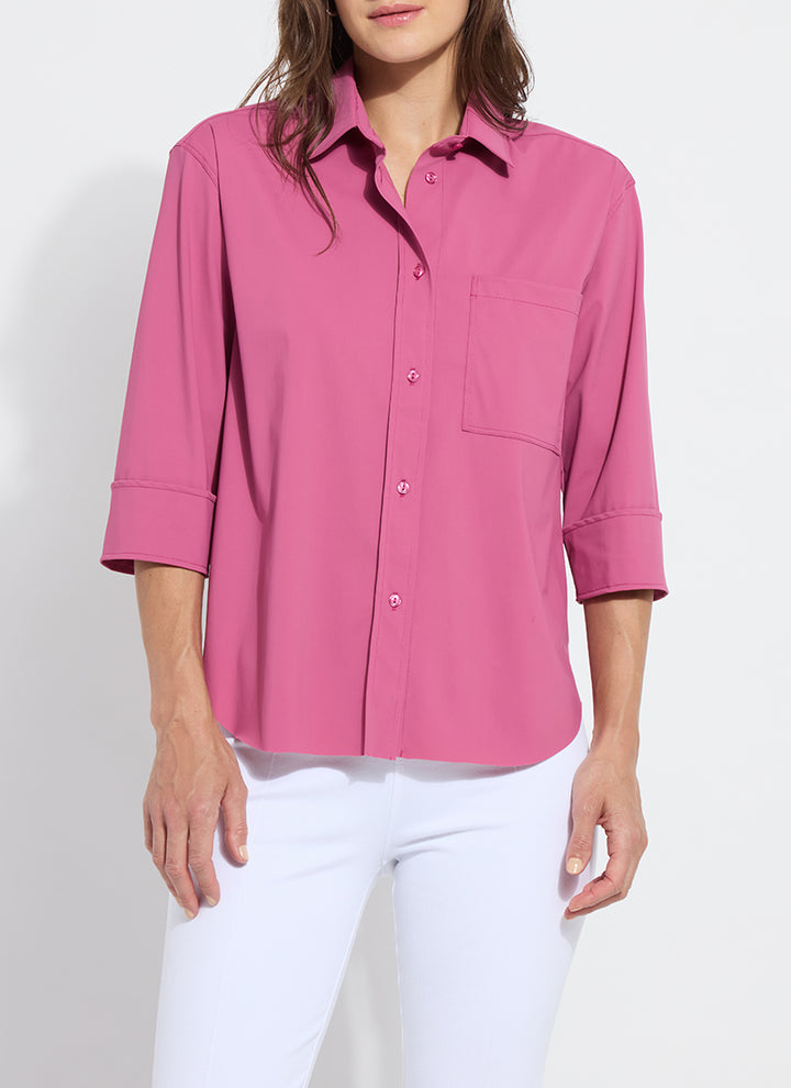 Shophie 3/4 Sleeve Top Fuchsia