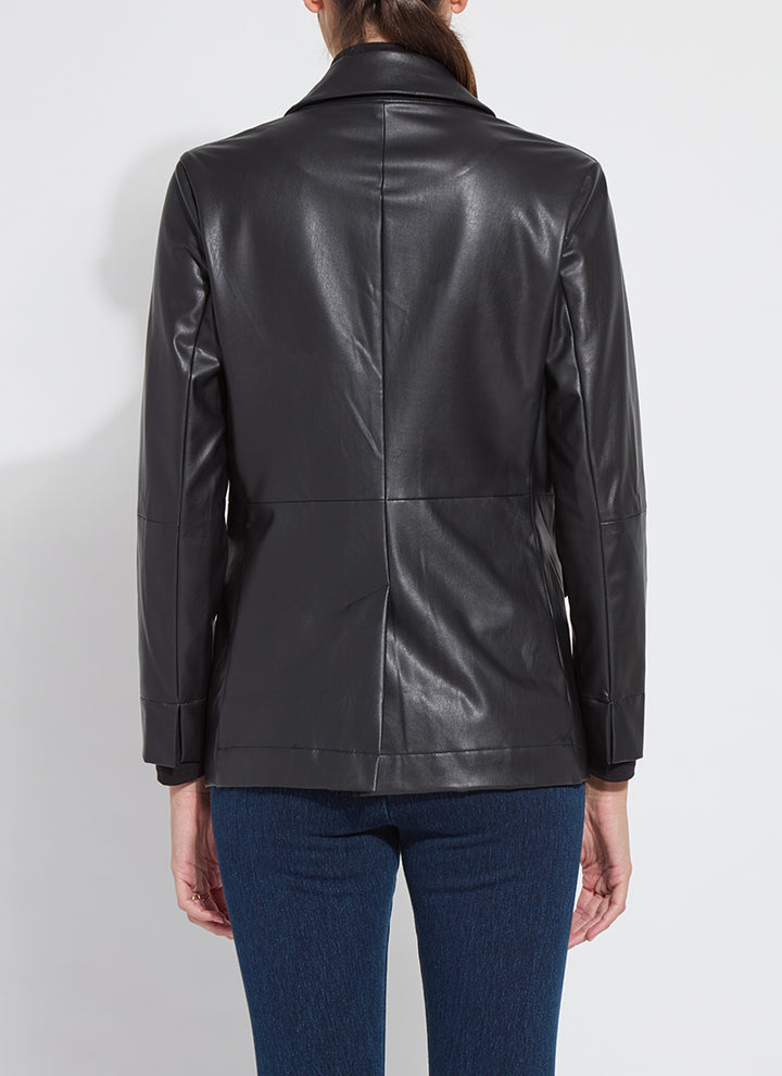 Versatile Vegan Leather Blazer