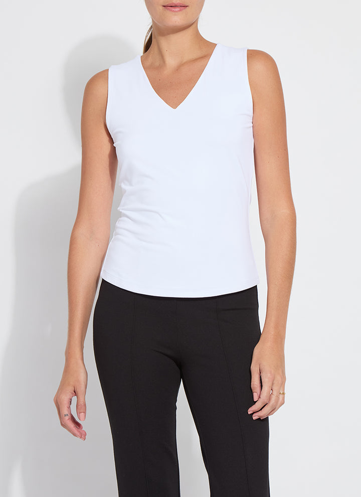 Essential V-Neck Shell White