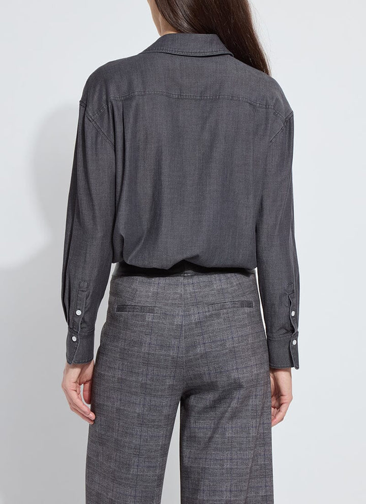 3655 Lunette Chambray Shirt Washed Black