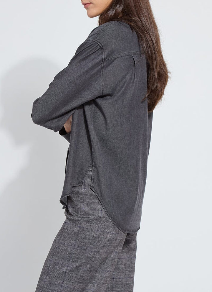 3655 Lunette Chambray Shirt Washed Black
