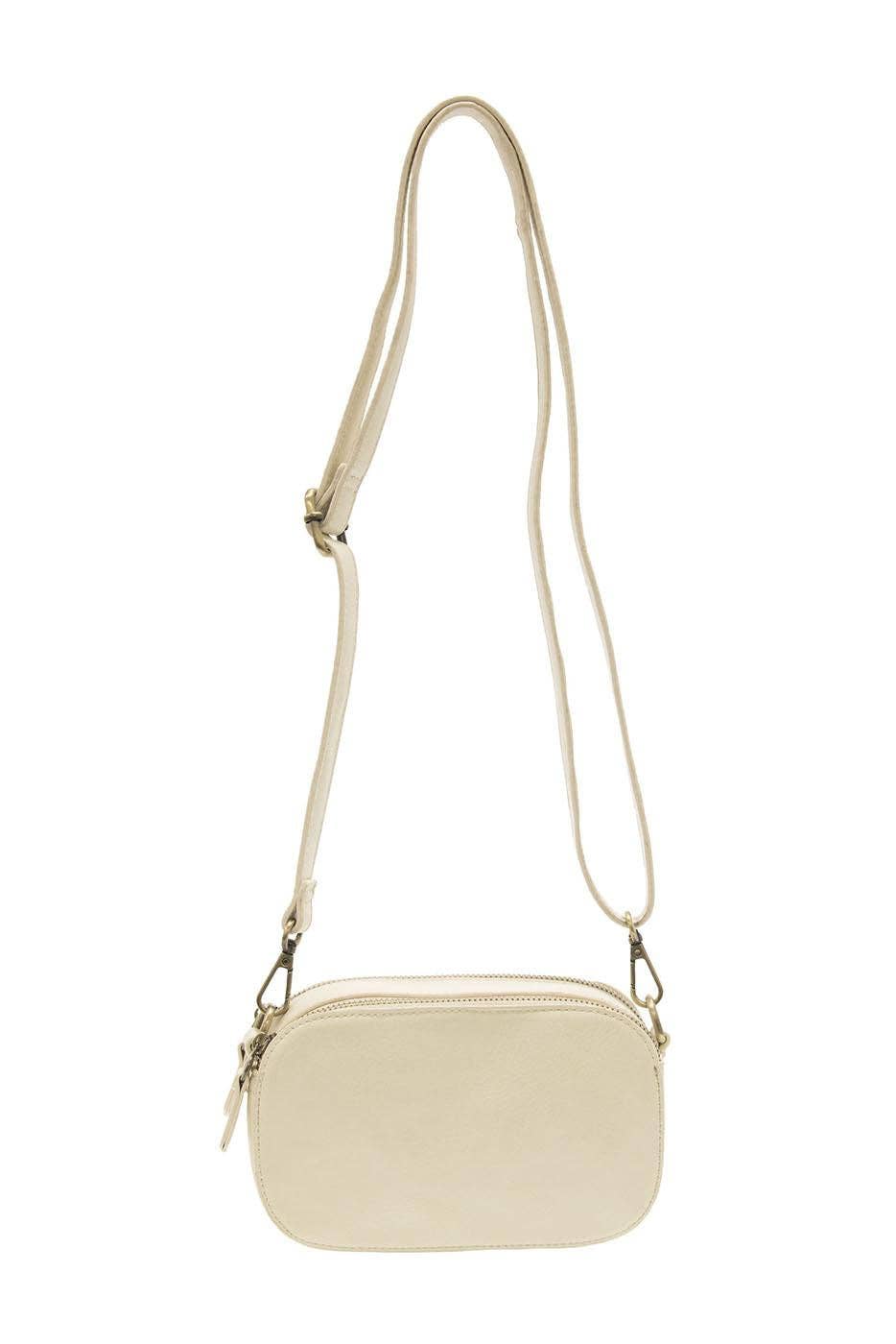 Layne Double Zip Mini Camera Crossbody White
