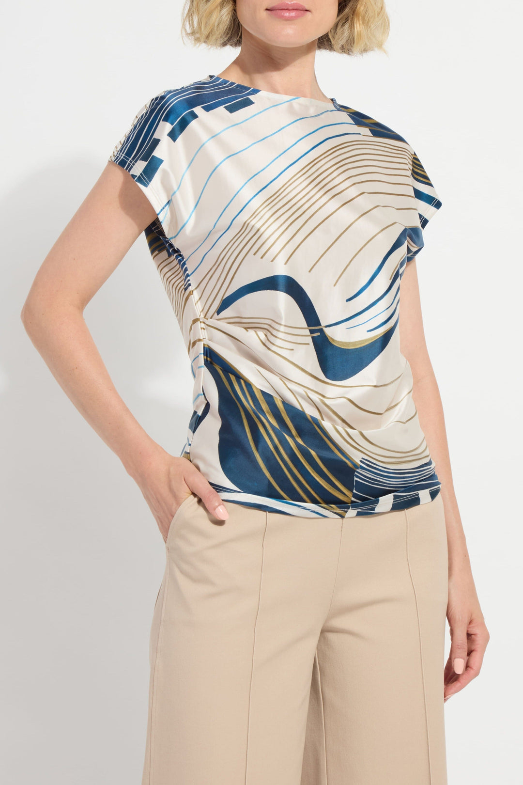 Faride Printed Top Puzzle