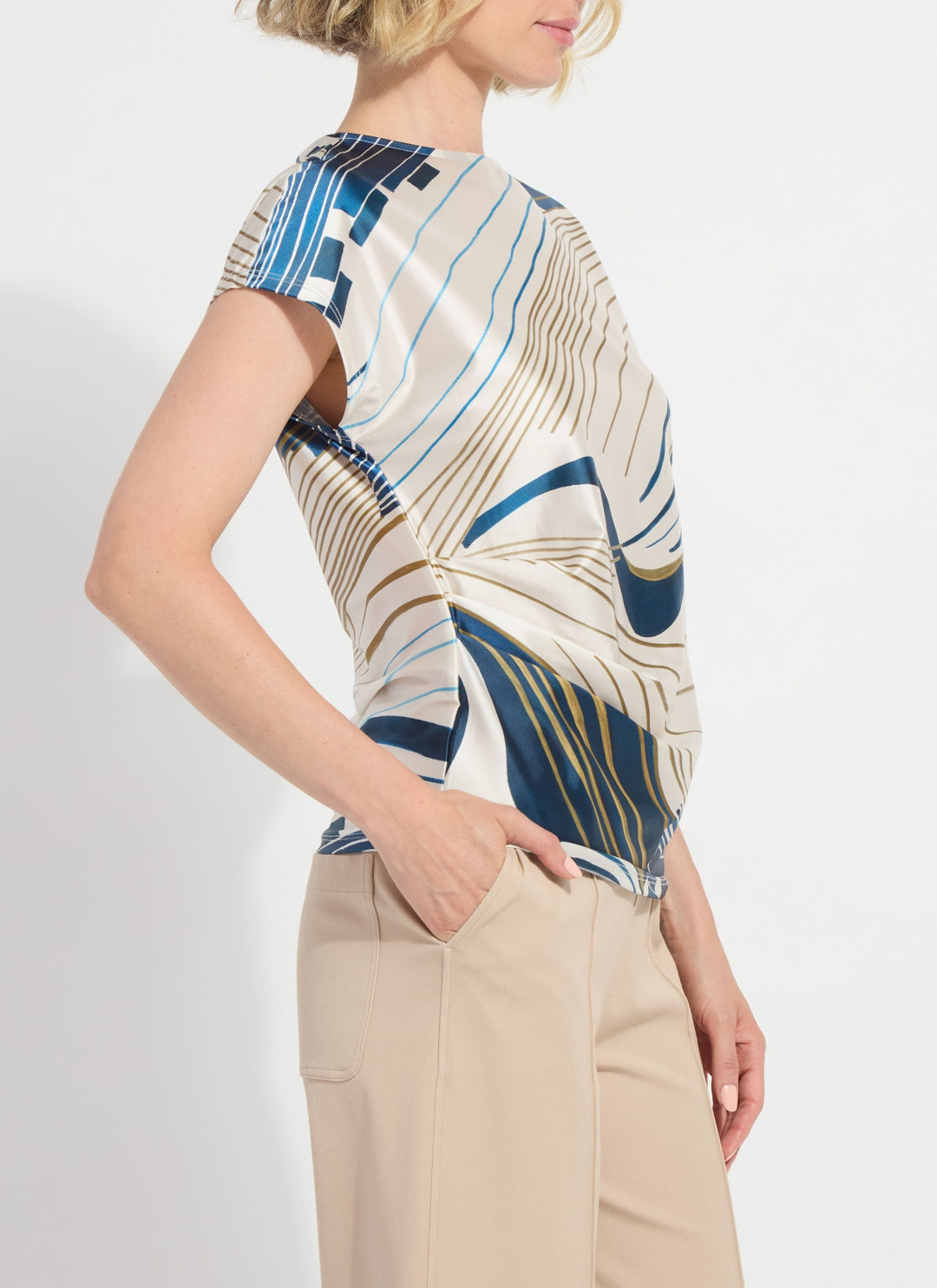 Faride Printed Top Puzzle