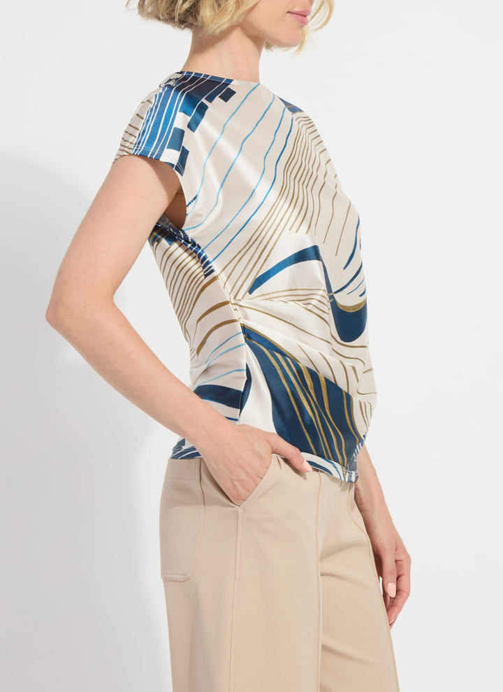 Faride Printed Top Puzzle