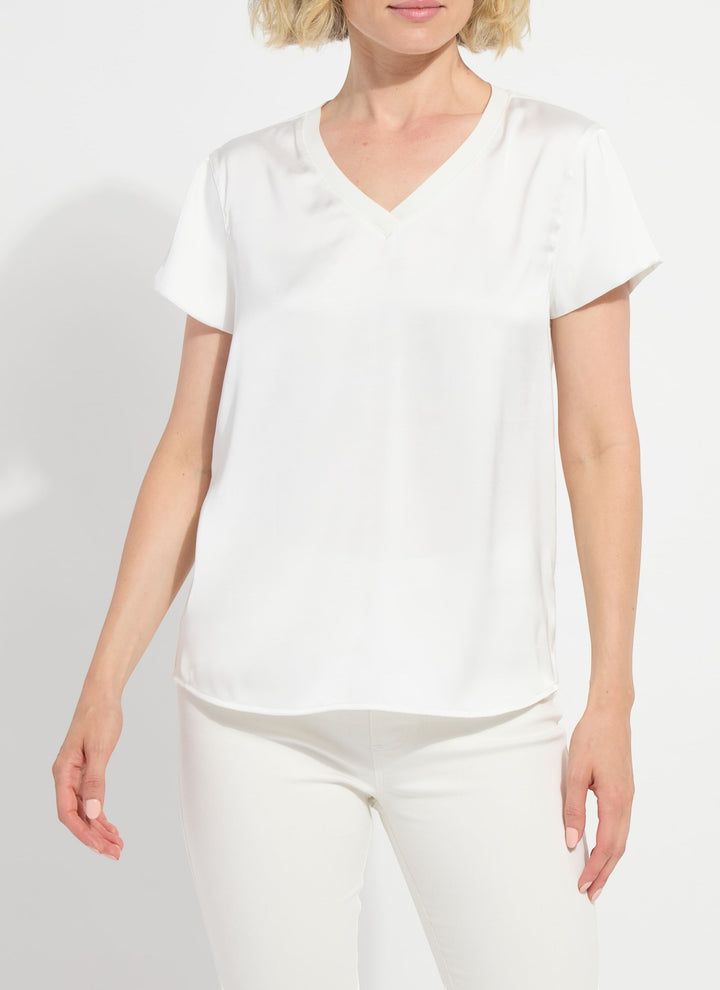 Saori Mixed Media Top Off White