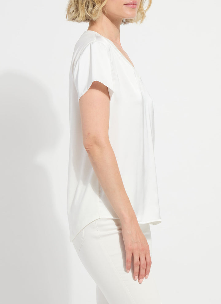 Saori Mixed Media Top Off White