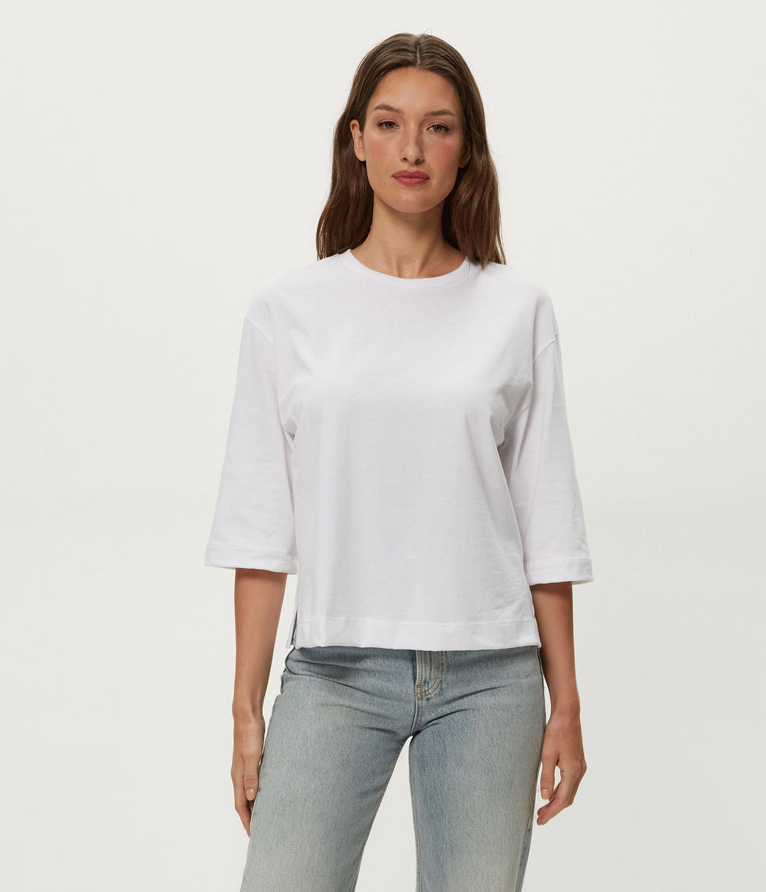 Sharona 3/4 Sleeve White