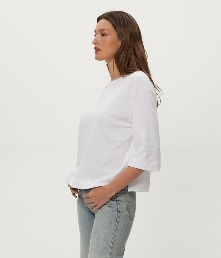 Sharona 3/4 Sleeve White