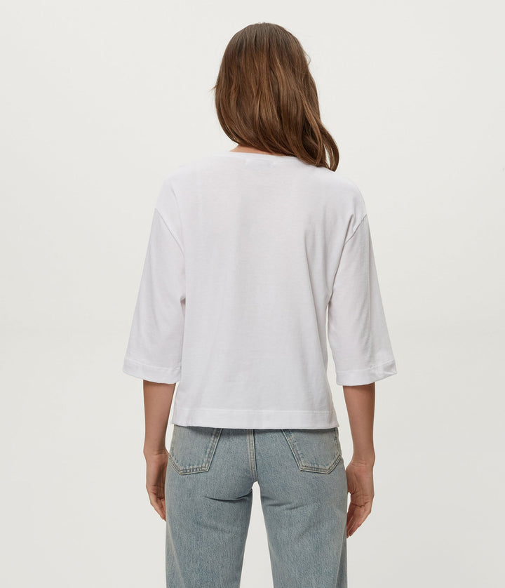 Sharona 3/4 Sleeve White