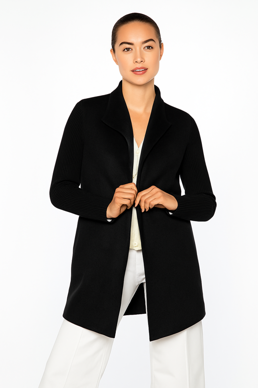 RIB SLEEVE COAT