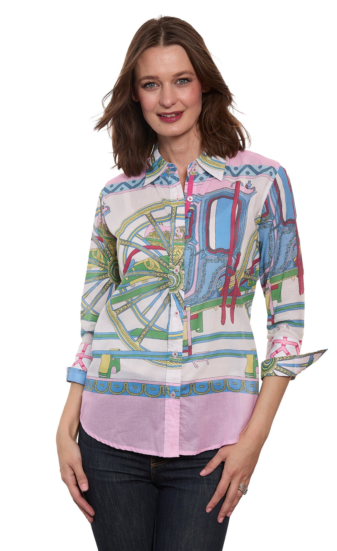 3/4 Sleeve Rome Shirt Coach Pink