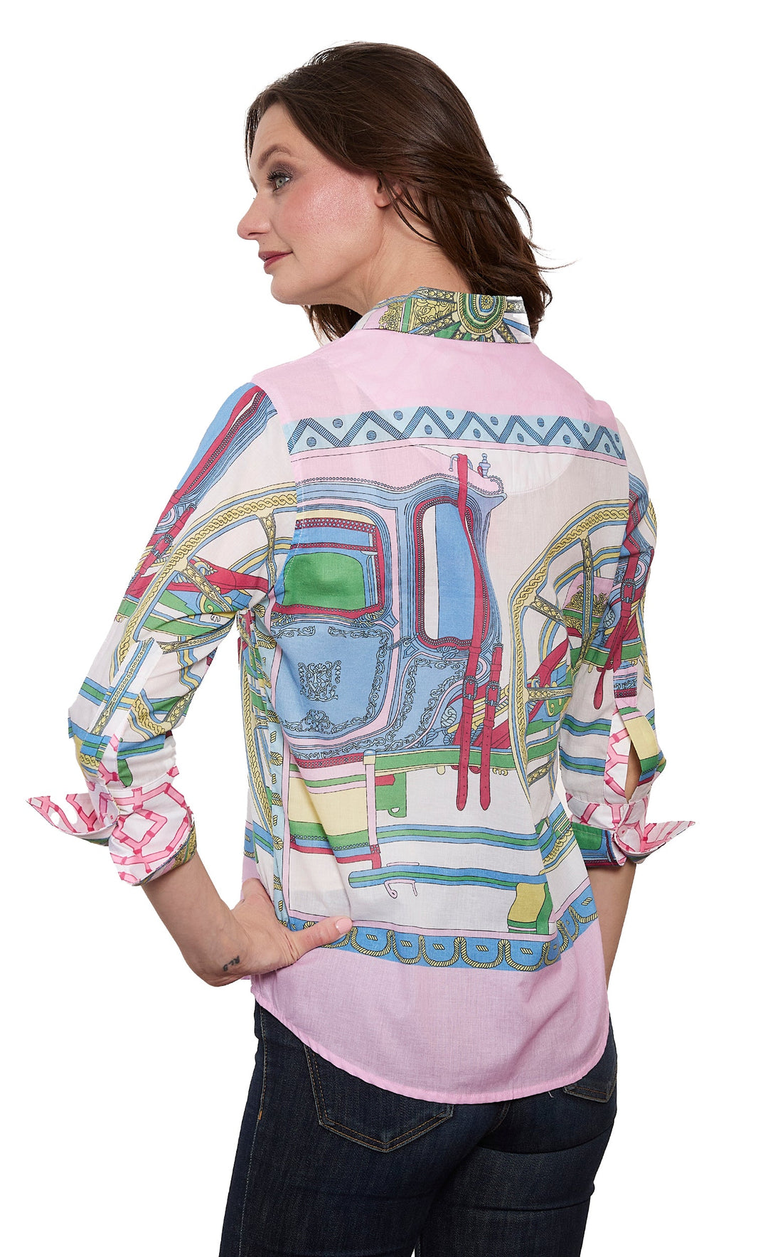 3/4 Sleeve Rome Shirt Coach Pink