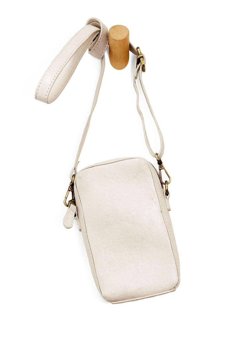 Holographic Phoenix Crossbody Phone Bag White