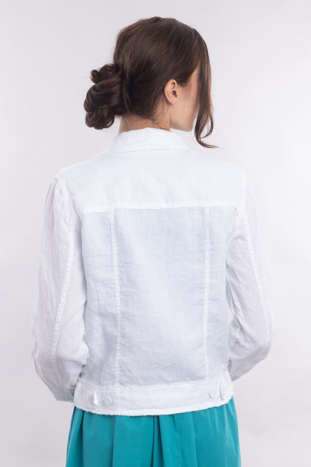 Linen Jean Jacket White