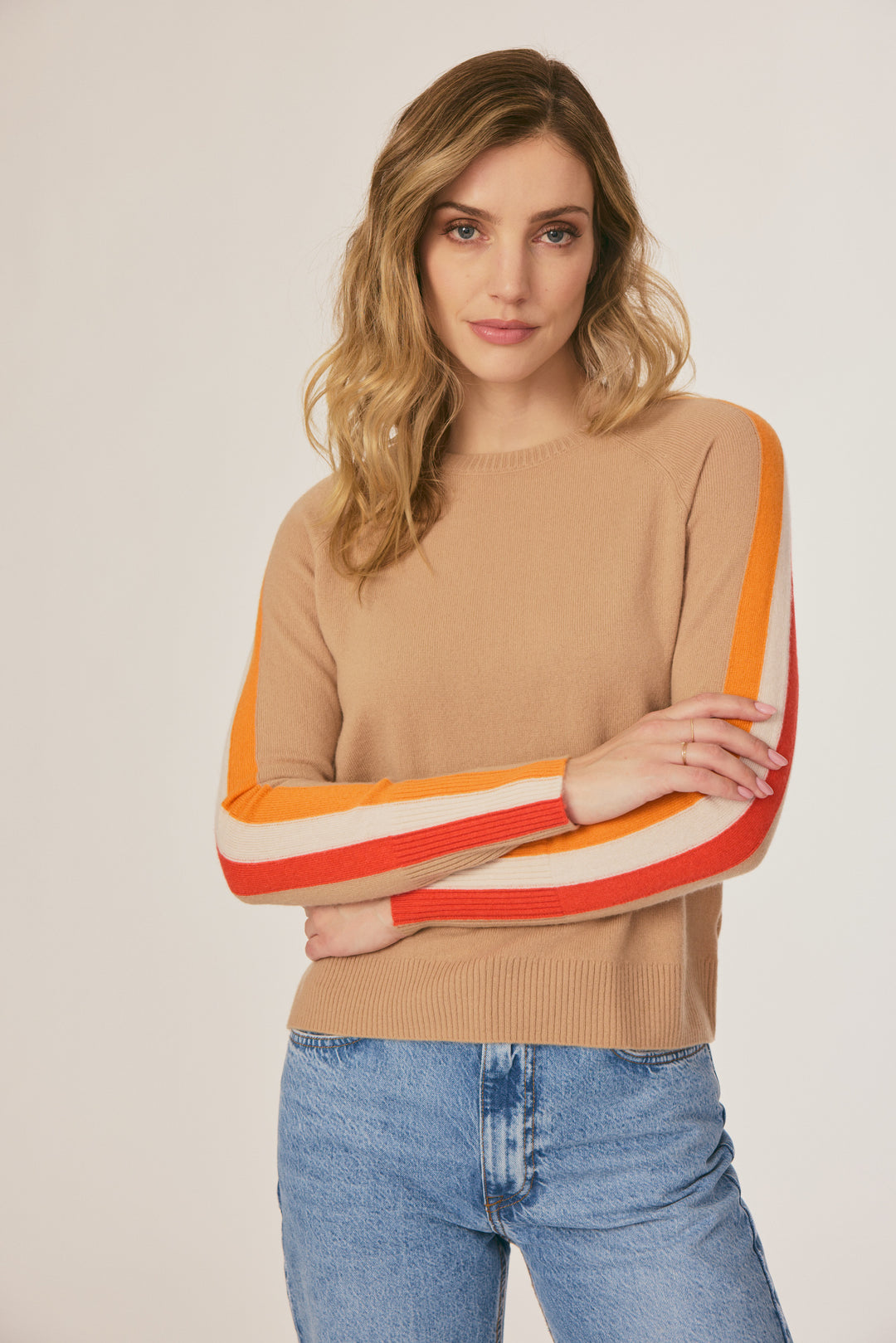 Stripe Sleeve Sweater