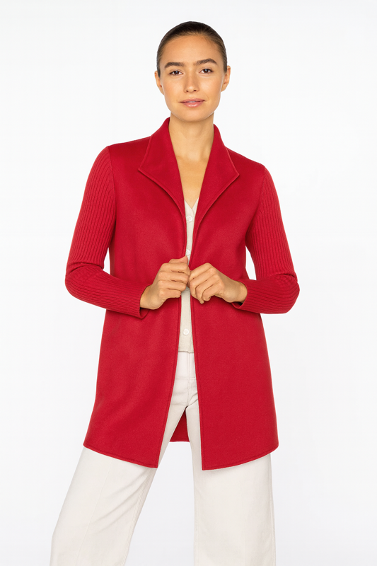 RIB SLEEVE COAT