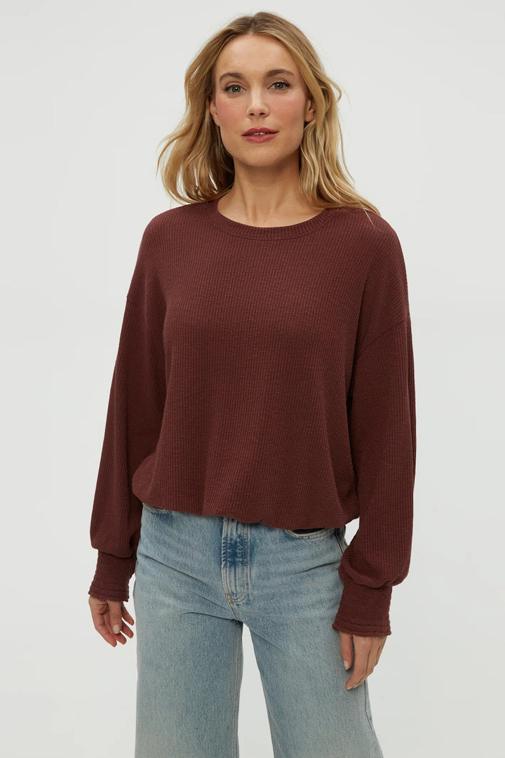 Tia Ribbed Top Espresso