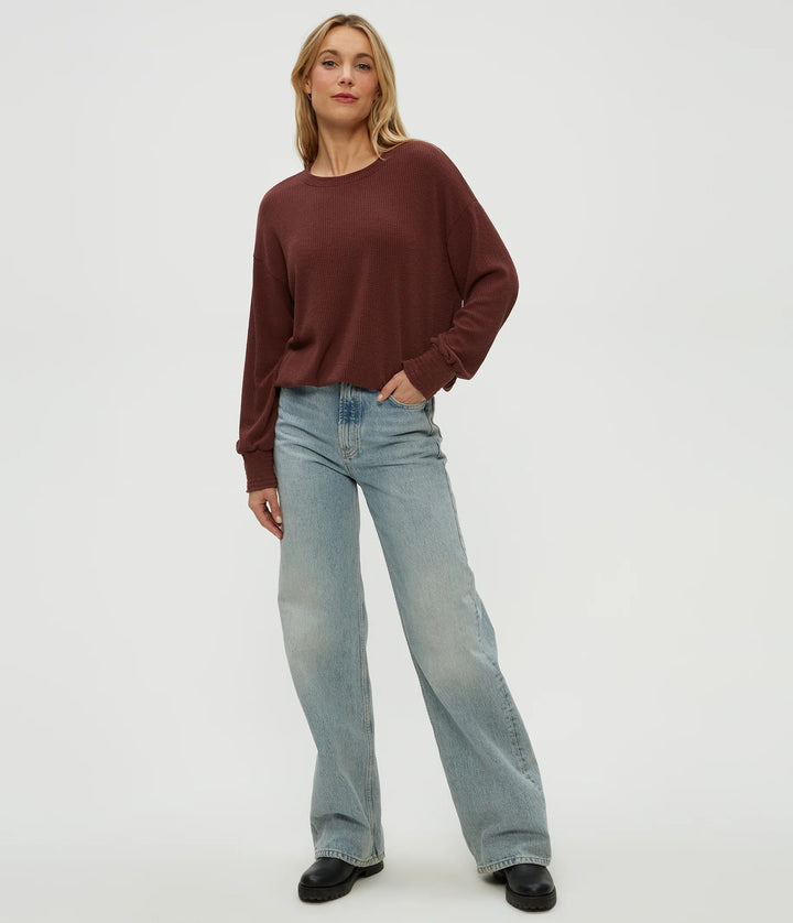 Tia Ribbed Top Espresso