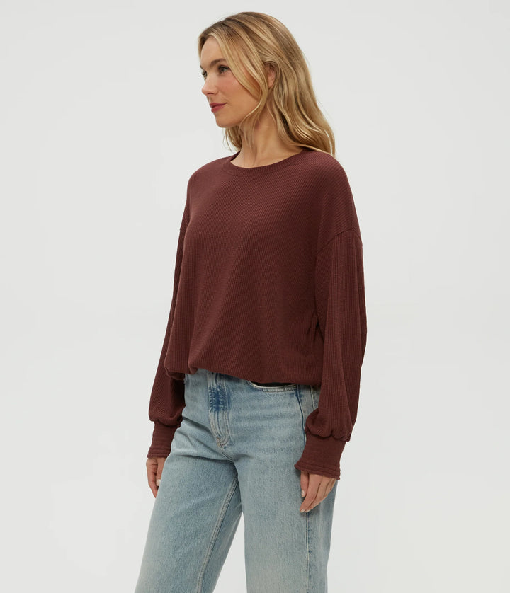 Tia Ribbed Top Espresso