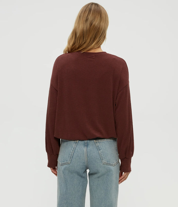 Tia Ribbed Top Espresso