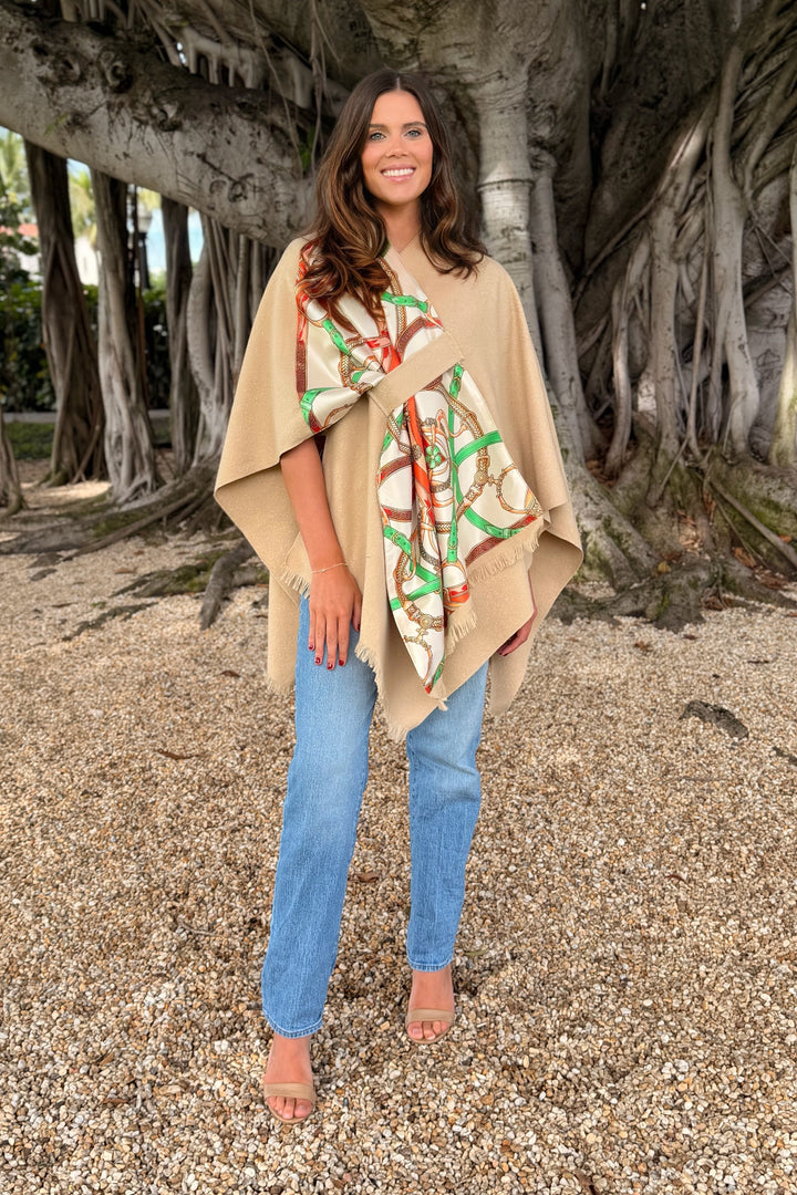 Pull Through Wrap / Beige / Orange Stirrup