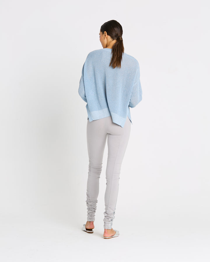 Pima Cotton Metallic Mini Seed Stitch Cameo