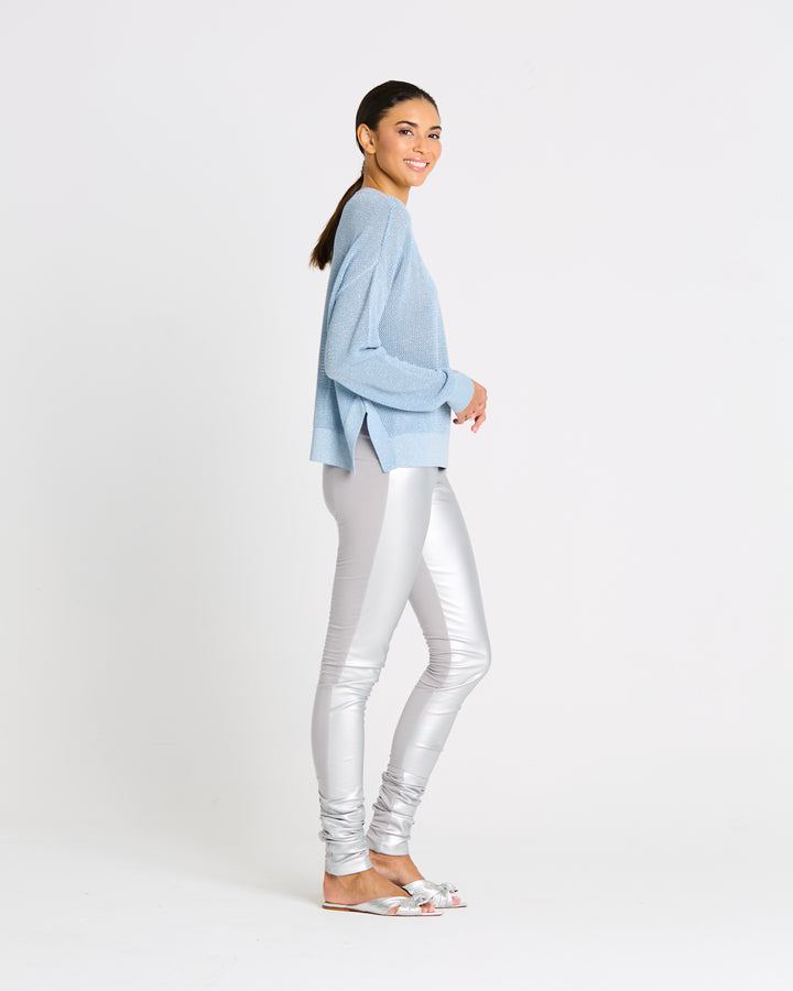 Pima Cotton Metallic Mini Seed Stitch Cameo