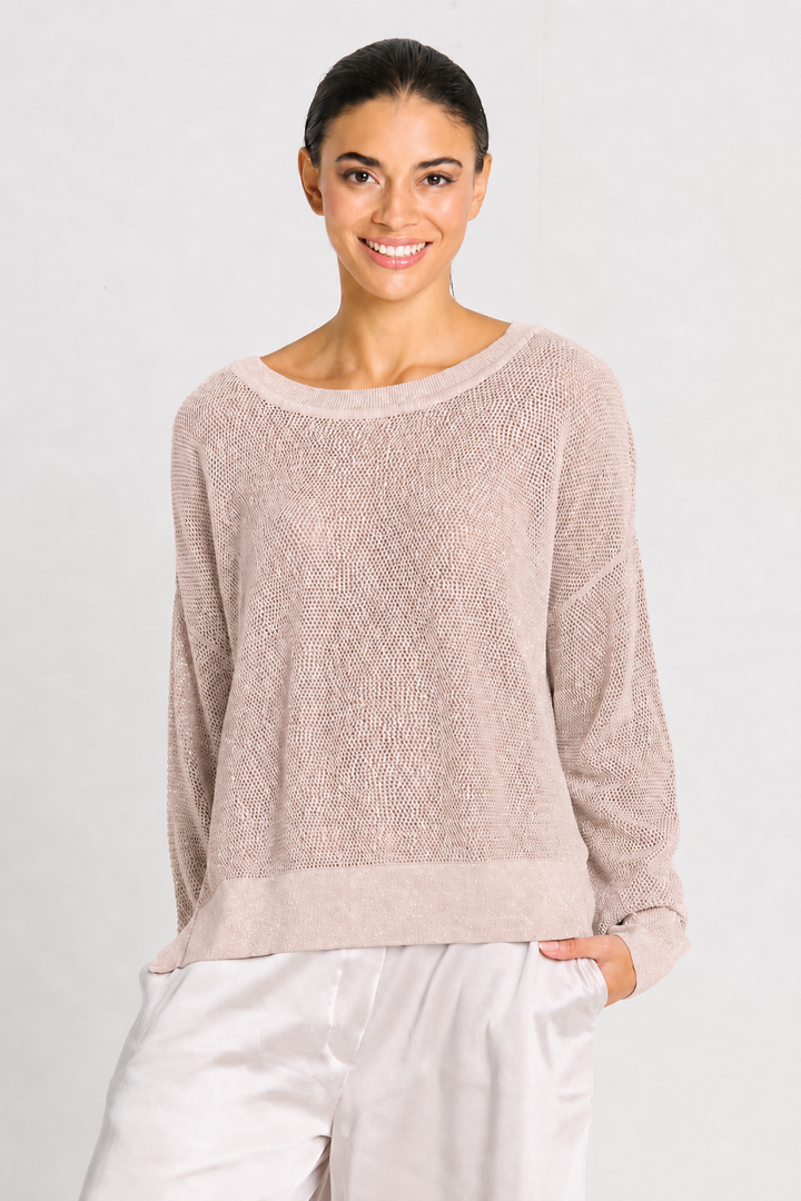 Pima Cotton Metallic Mini Seed Stitch Blush