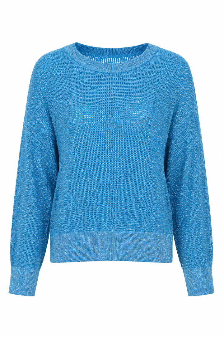 Pima Cotton Metallic Mini Seed Stitch Peacock